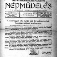 Jásznagykunszolnok Megyei Népoktatás 1918